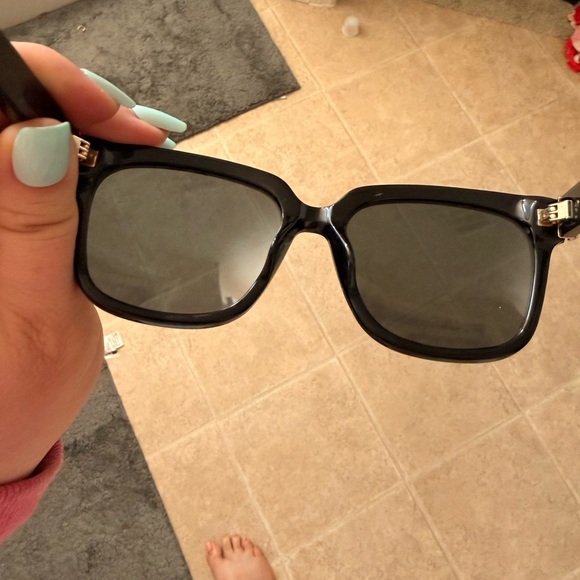 YSL Yves Saint Laurent Black and Gold Sunglasses - Picture 11 of 11